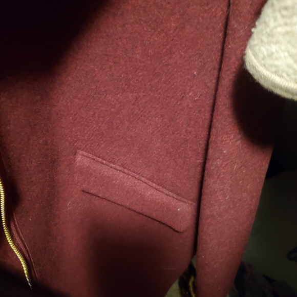 J. Crew Burgundy Women's Coat - Picture 5 of 6